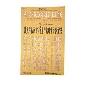 Vintage A Chorus Line Book Sheet Music Harry Simeone Highlights Hamlisch 1975